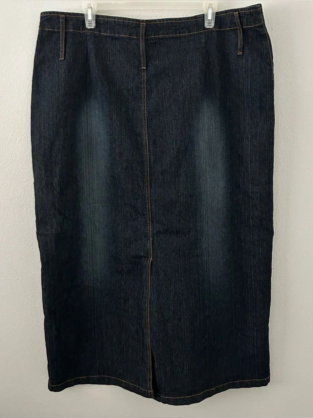 Y2K Zoey Beth Denim Maxi Skirt Women’s 2X Stretch Blue Denim Western Modest 90s